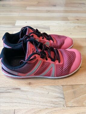 Women's Xero HFS Pink with Black Barefoot Running Shoes
